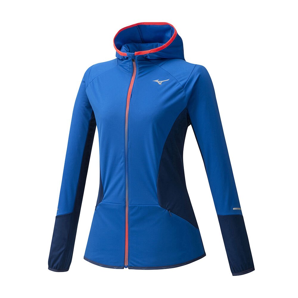 Mizuno Women's Hybrid BT Running Hoodie Blue (J2GE070126-KGS)